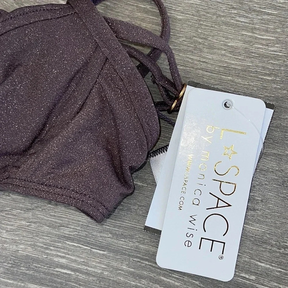 L*Space Shimmer Missy Bikini Top, pebble - Picture 10 of 11